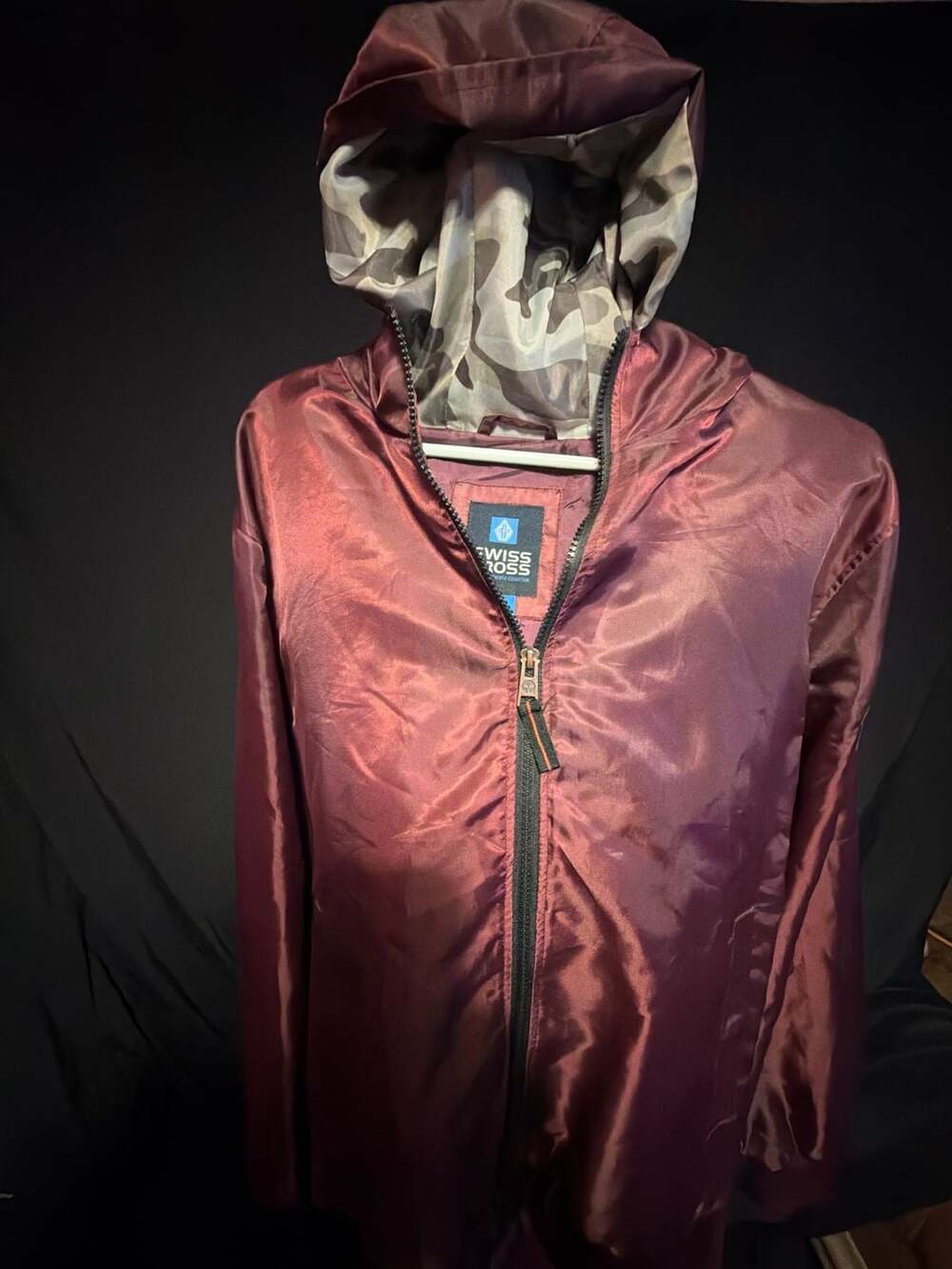 Swiss Cross Windbreaker Jacket with Sideshow Bob Back Patch